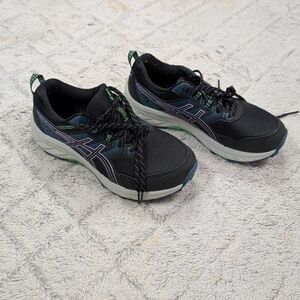 Asics Gel Venture 9 Black Purple Running Shoes Wide Width Womens Sz 7 1012B313
